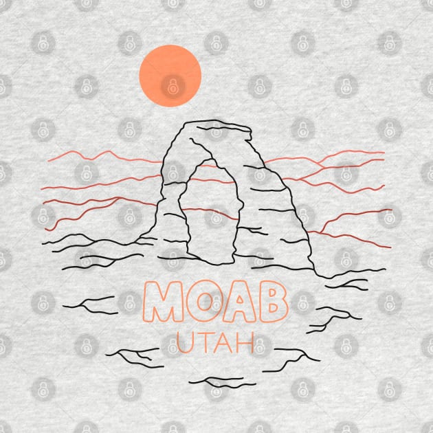 Moab Utah Line Art by Tebscooler